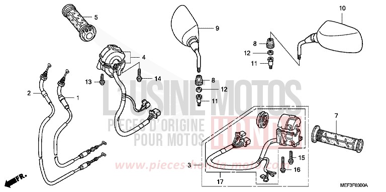 COMMUTATEUR/CABLE/MIROIR de SW-T400 ABS PEARL SUNBEAM WHITE (NHA66) 2009